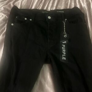 Purple Men's Black Jeans